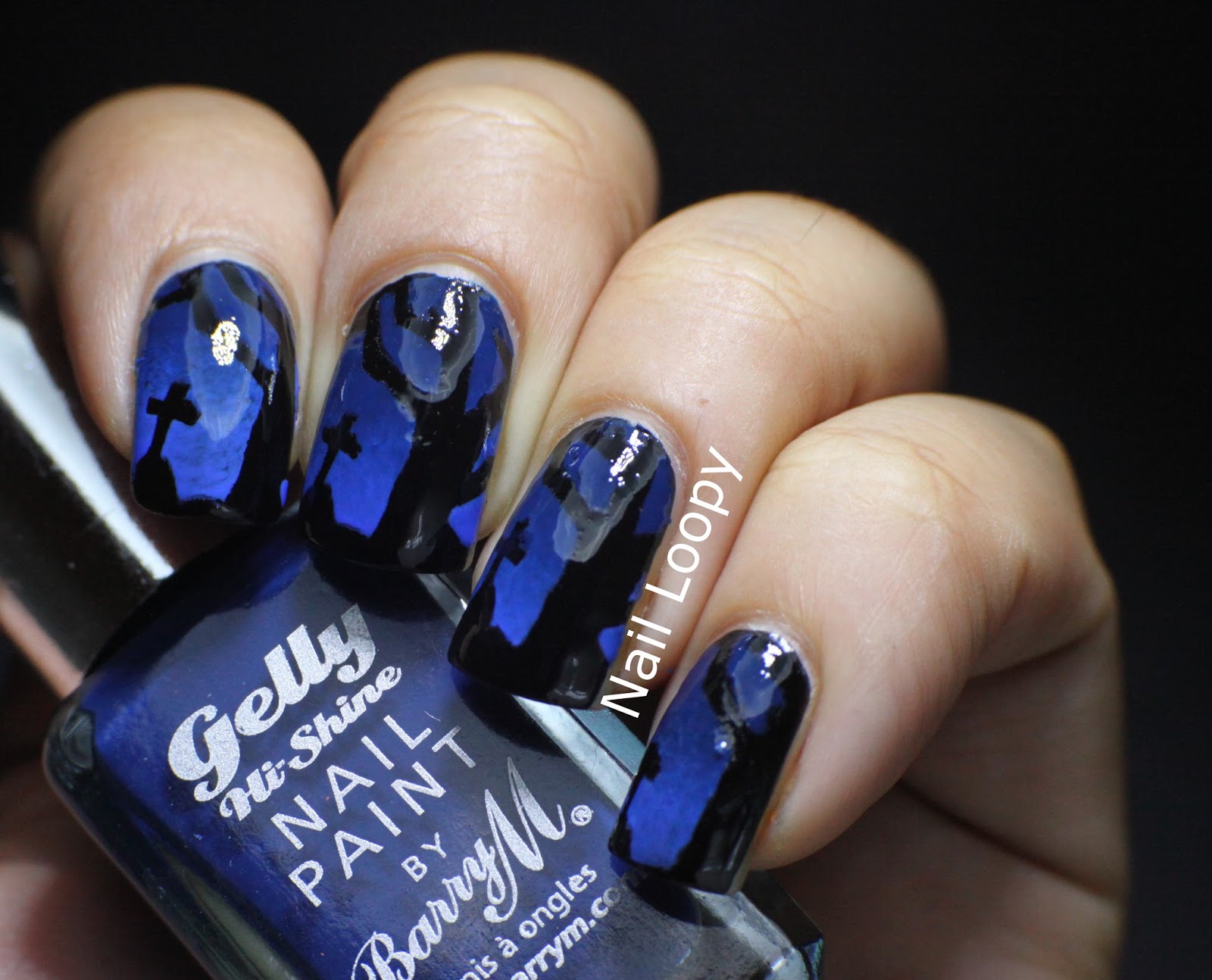 Charming Halloween Nails Graveyard Pics
