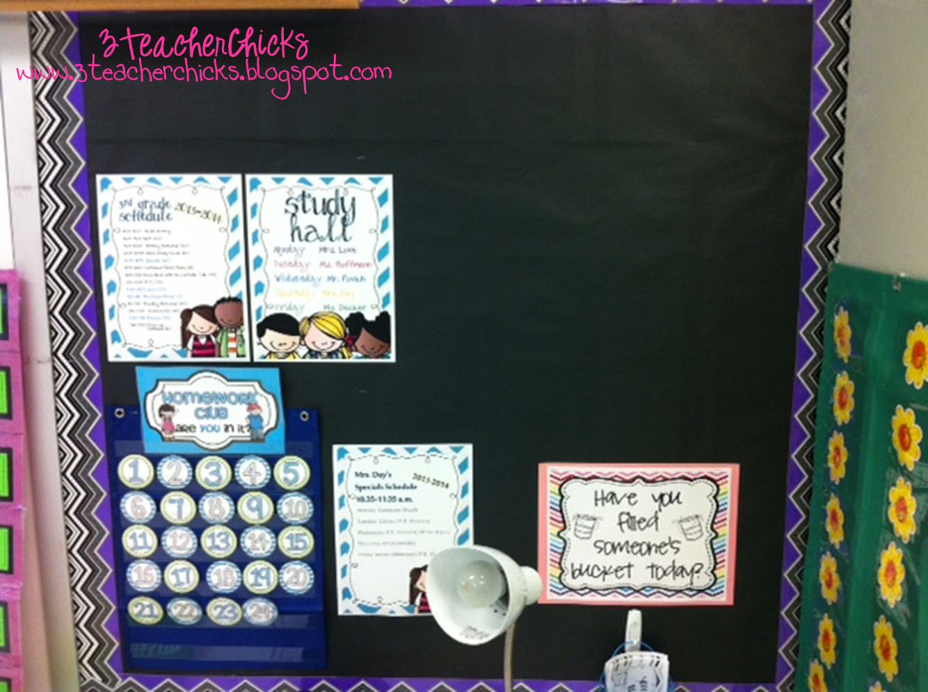 Homework board for classroom image