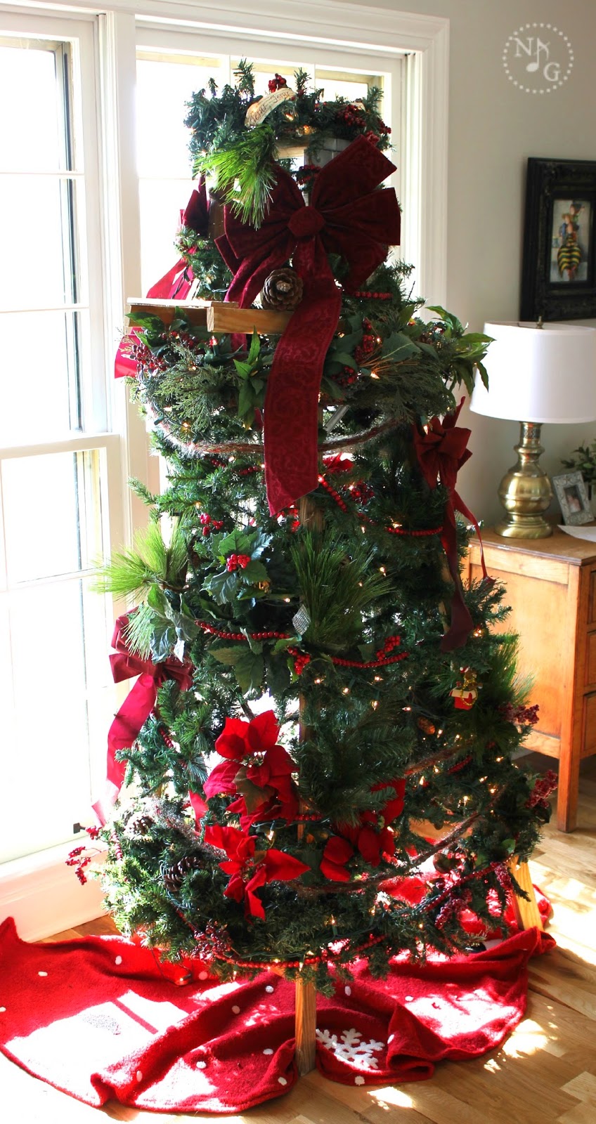 Noting Grace Budget Friendly Christmas Tree Ladder