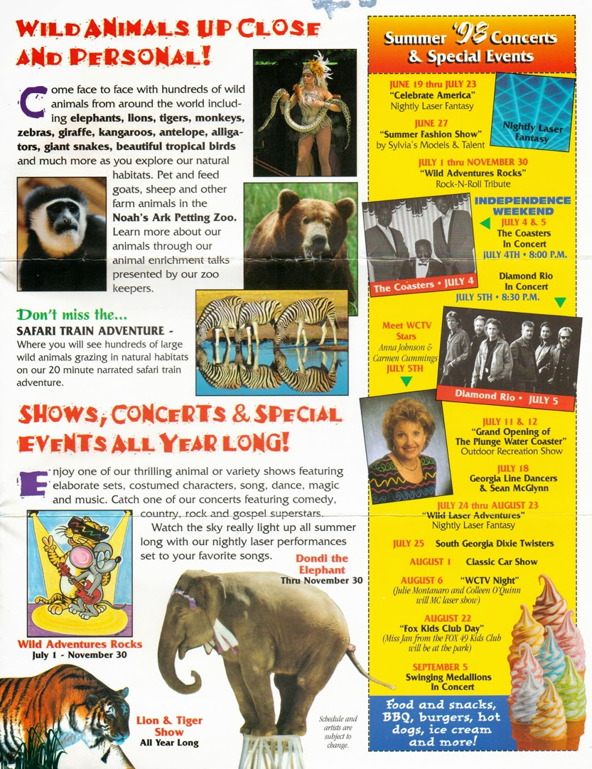 NewsPlusNotes From The Vault Wild Adventures 1998 Brochure + Map