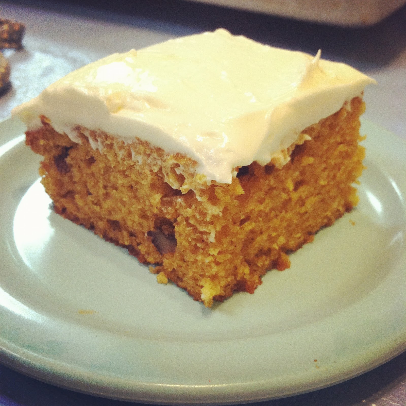 Jennie's Kitchen Pumpkin Bars with Cream Cheese Frosting