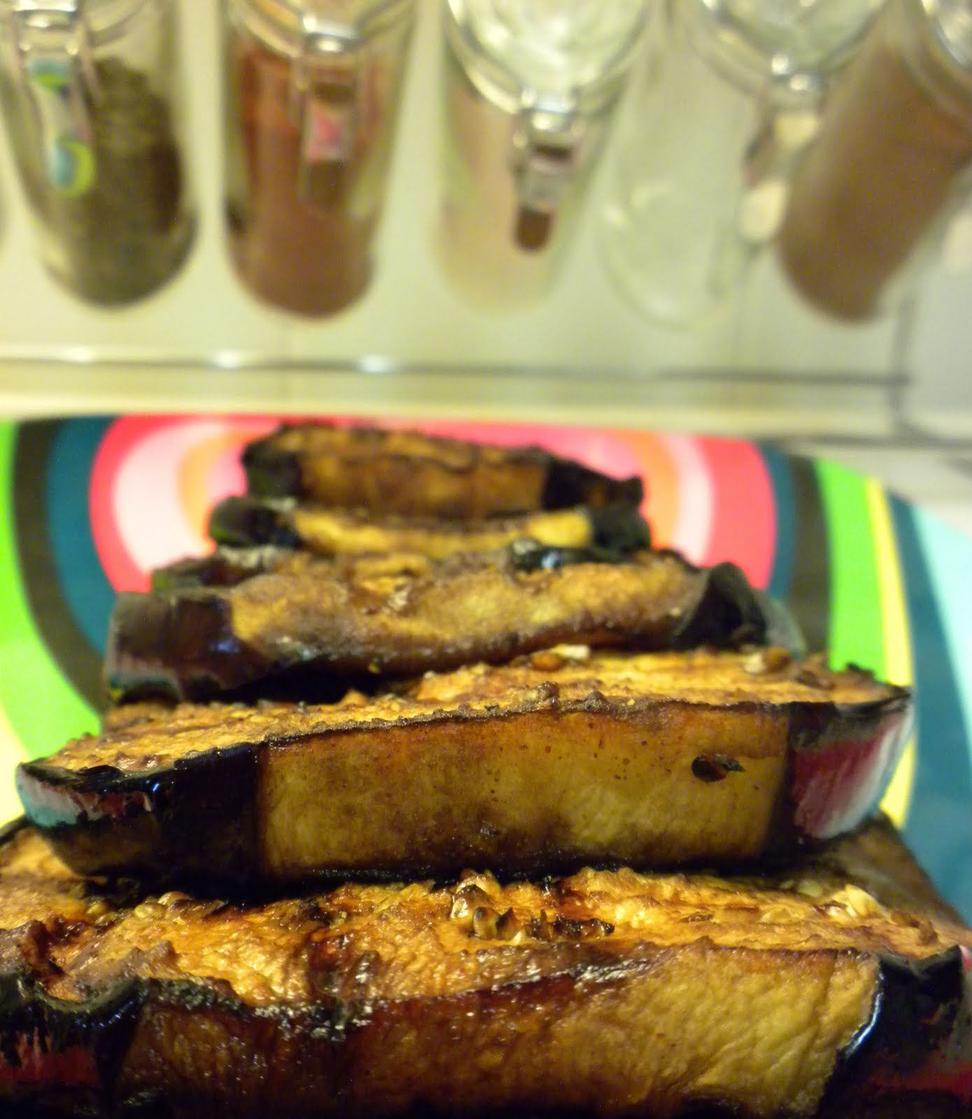 A Meatless Grill Garlic Honey Eggplant Cuts Recipes for Every Day