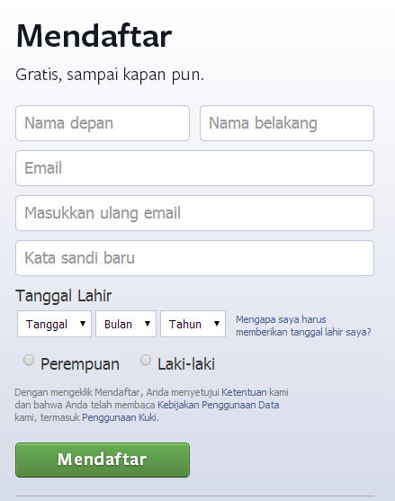 Cara Membuat Akun Facebook