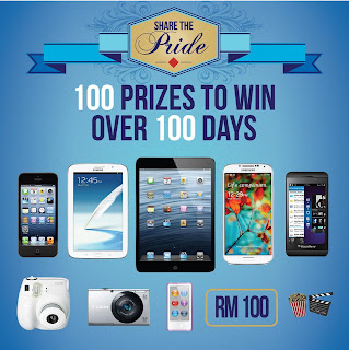 share the pride, 100 Hari 100 Gadjet, samsung s4 free, iphone 5 free, ipad mini free, gadjet free, duit free.