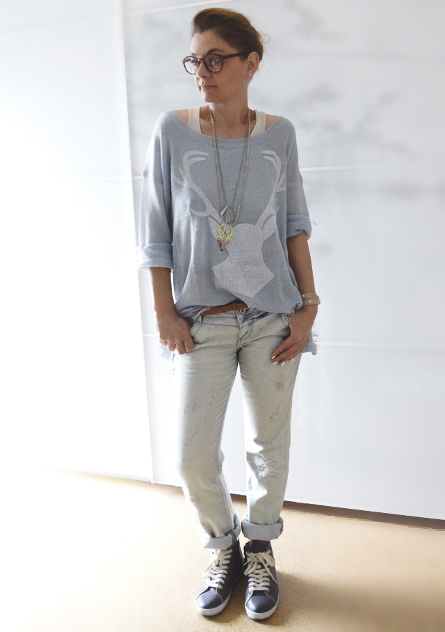 Fuga jeans arizona sneaker grau hirschkette Hirschkette Arizona Sneaker Kaputte jeans