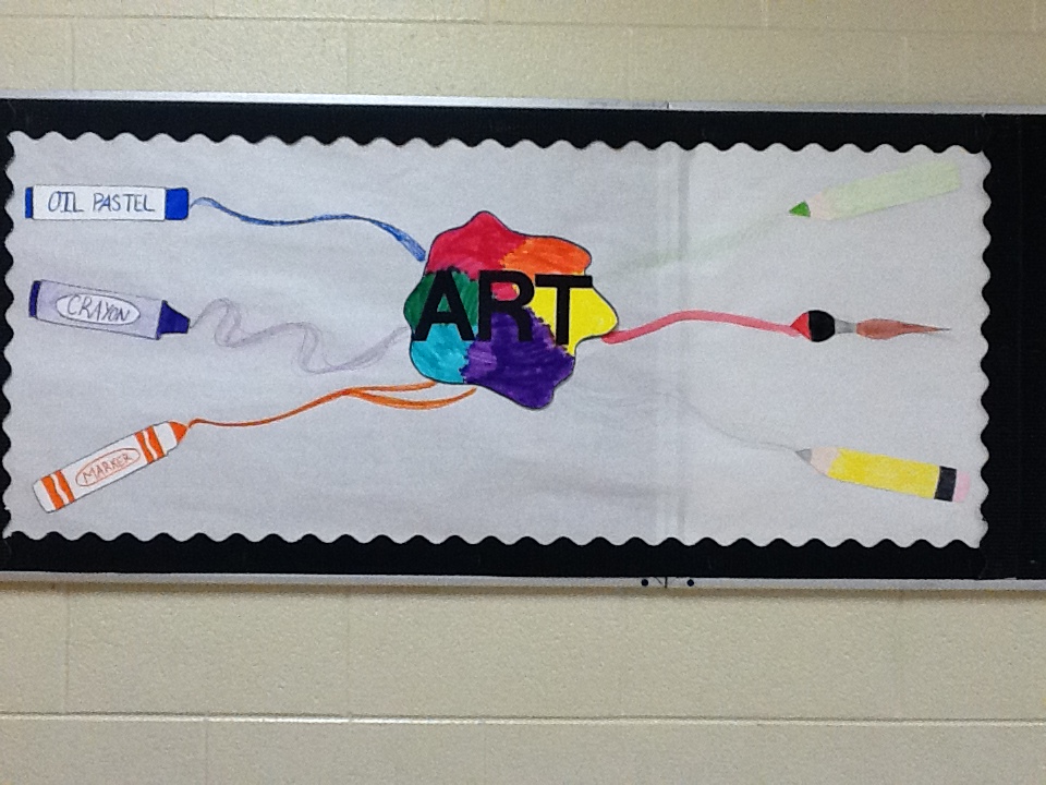 Pictures and Paint Brushes Bulletin Boards for Open House