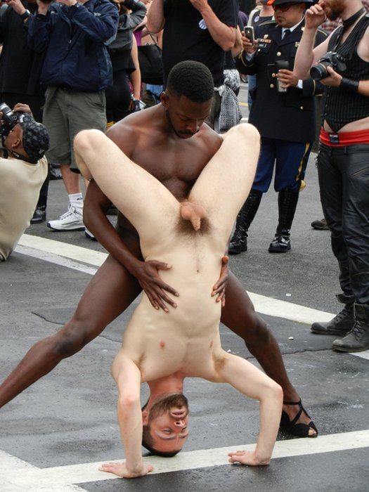 Tongue gay public nude