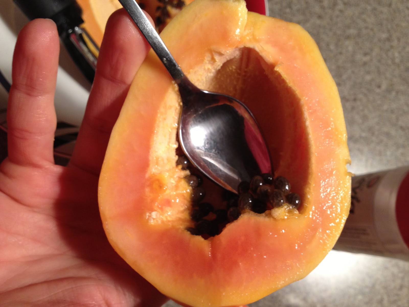 Feel Divine Food Lime Papaya with Mint (and howto prepare papaya)