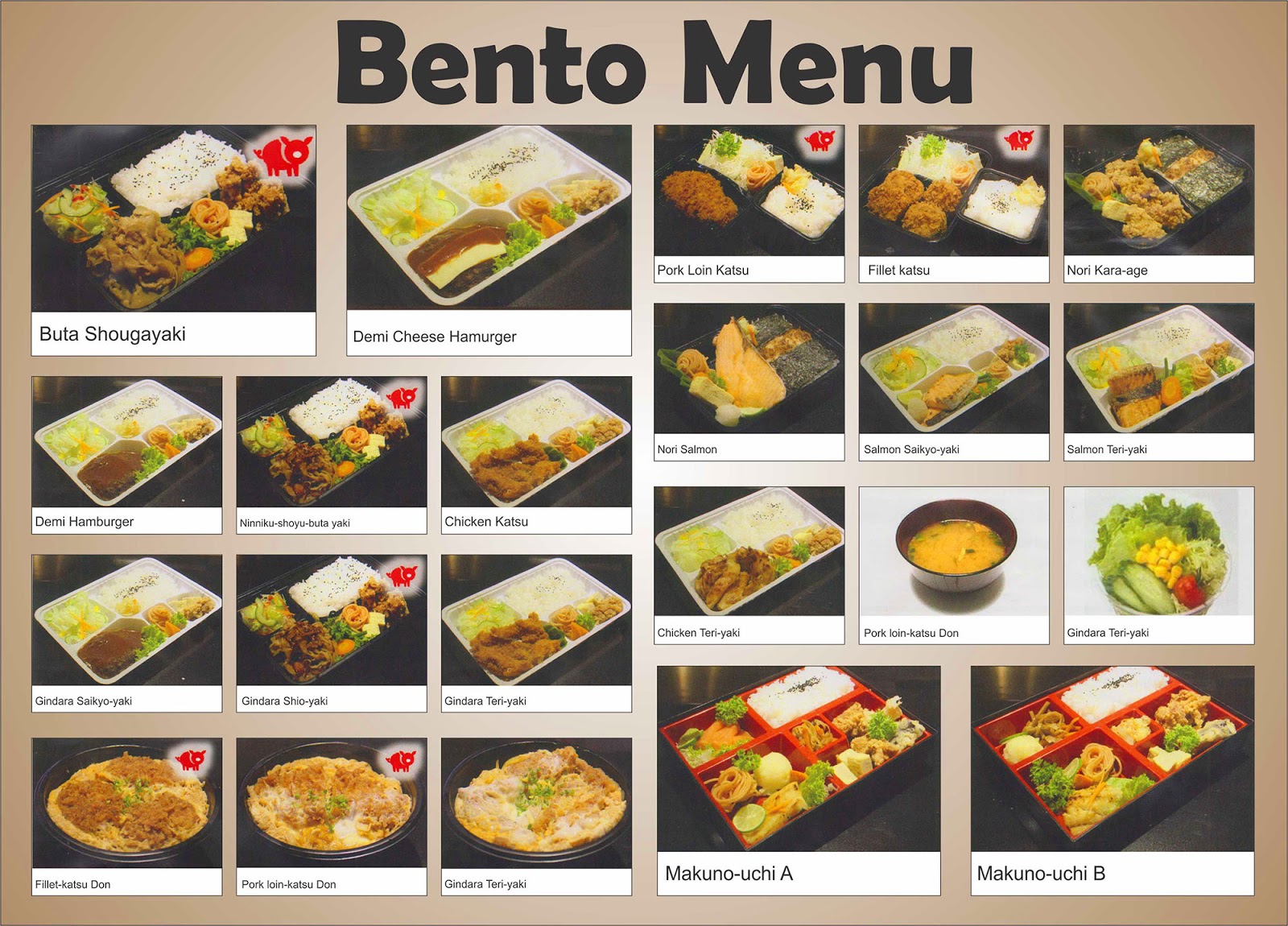 Menu Bento