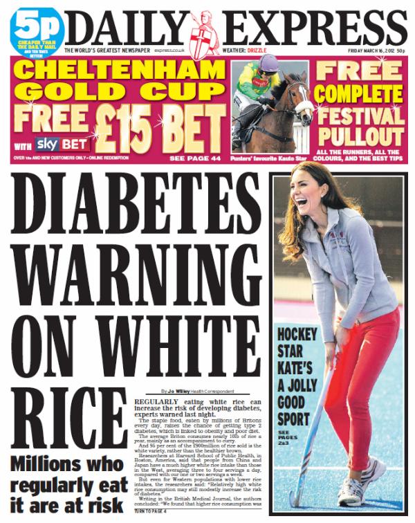 Weighty Matters What Reading that White Rice and Diabetes Study