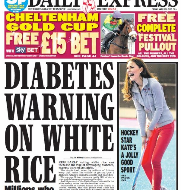 Weighty Matters What Reading that White Rice and Diabetes Study Actually Told Me