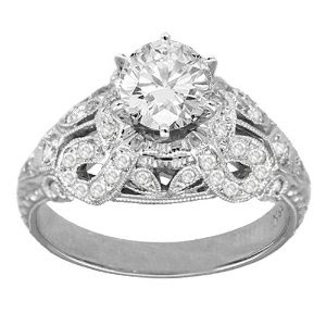 filigree engagement ring