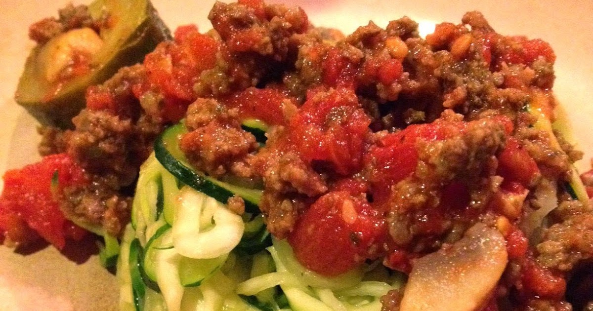 A Healthy Makeover Zucchini Noodles with Meat Sauce