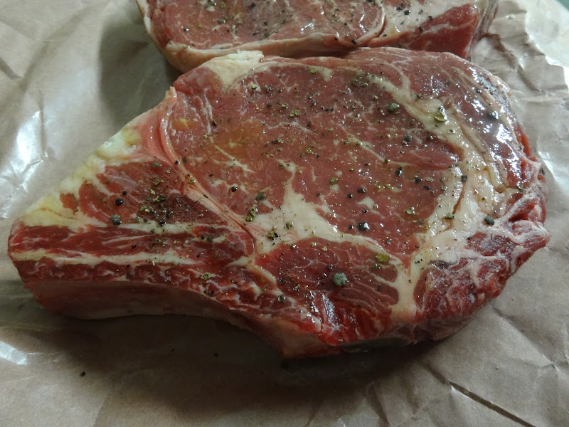 rather peckish Canadian Prime Rib Eye Steaks