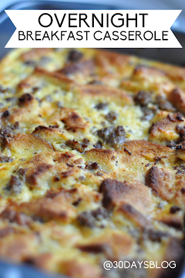 Overnight Breakfast casserole from Thirty Handmade Days breakfast, casserole, recipe, soy