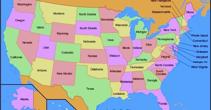 Printable Map of USA - Free Printable Maps