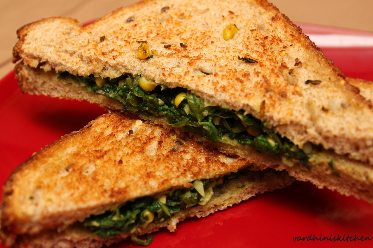 Cooks Joy Spinach Corn Sandwich