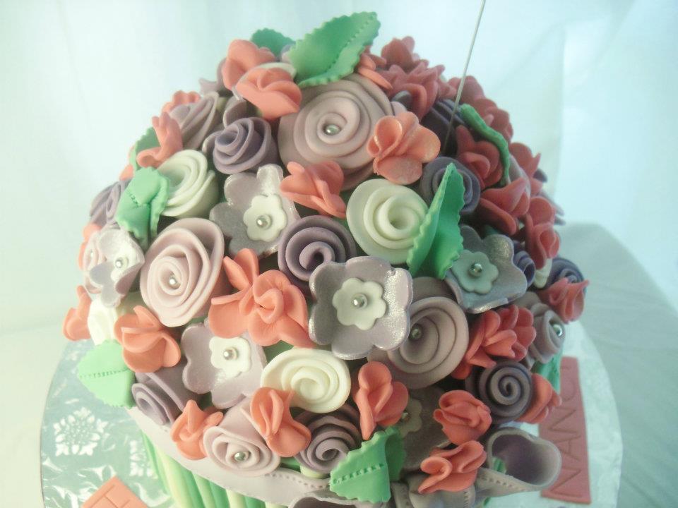 made FRESH daily Flower Bouquet Birthday Cake!