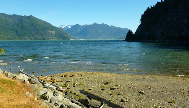 Looking along Howe Sound in the  direction of Squamish (2013-07-15)