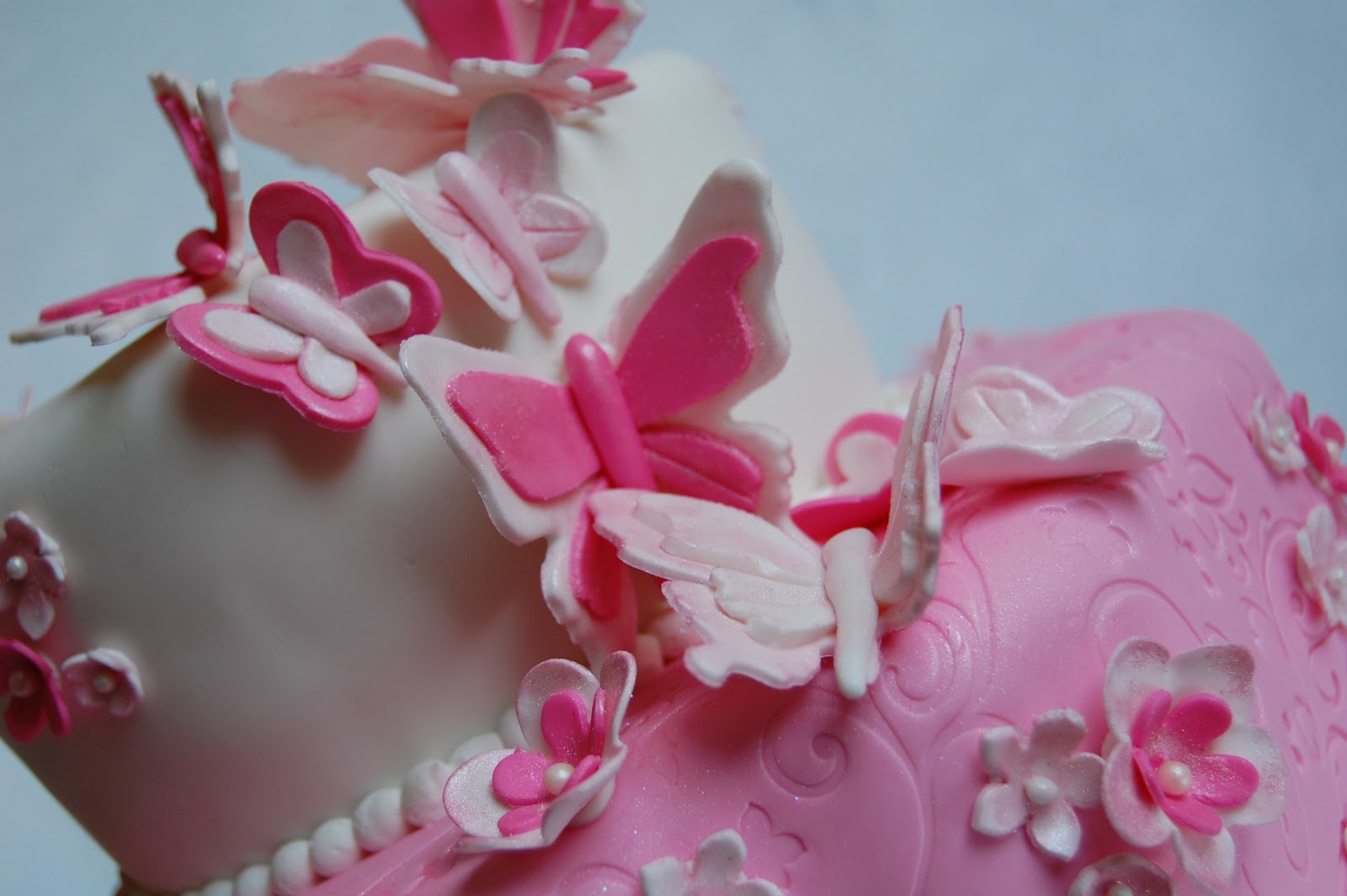 CUSTOMISED CAKES BY JEN Butterflies and Flowers Baby Shower