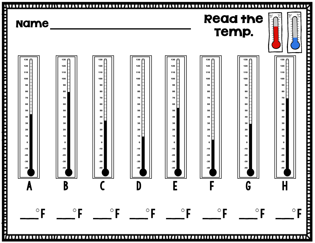 worksheet Reading A Thermometer air weather freebies day 4 a hodgepodge of freebies