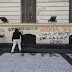 Marcha y pintadas contra Macri y Berni en la jefatura de Gobierno y la Legislatura porteña