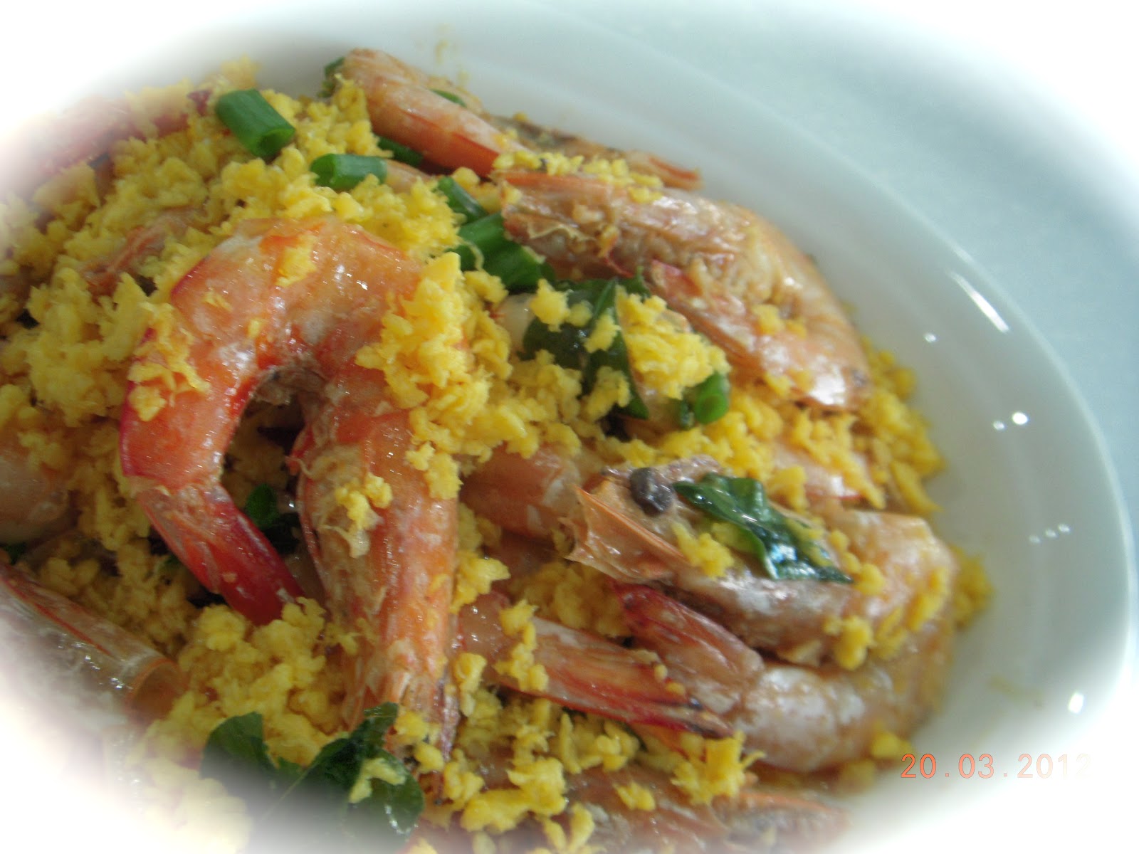 ICookUMakan Butter Prawn with Egg Floss