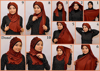 Cara memakai jilbab kreasi