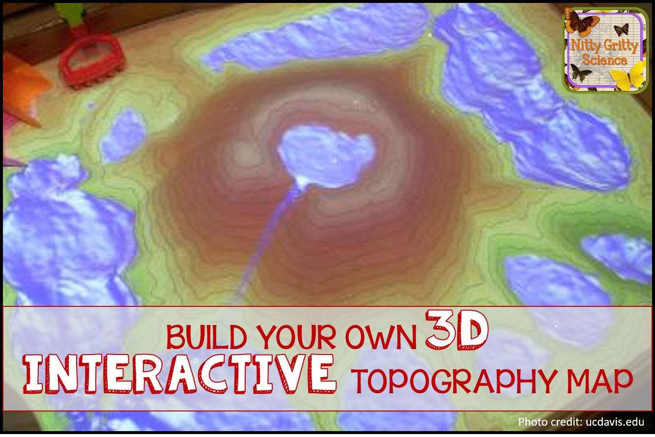 Nitty Gritty Science Interactive 3D Topographic Map YOU CAN BUILD!