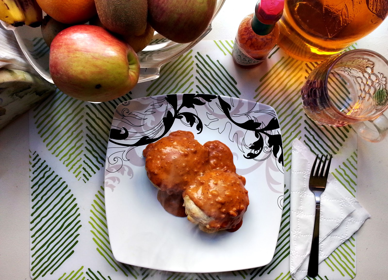 Biscuits with Chorizo Sausage Gravy Cherry on my Sundae