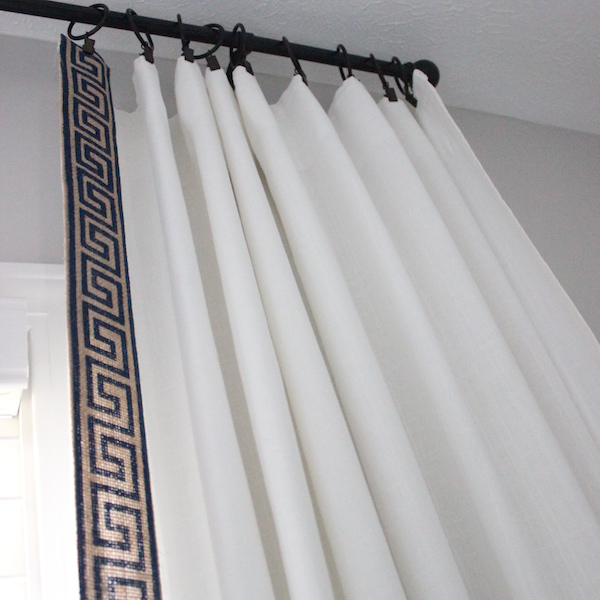 It's A Grandville Life DIY No Sew Custom Length and Greek Trimmed