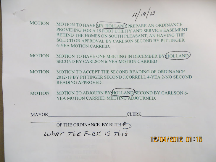 Typical BLV council meeting minutes NOT signed or approved by anyone.