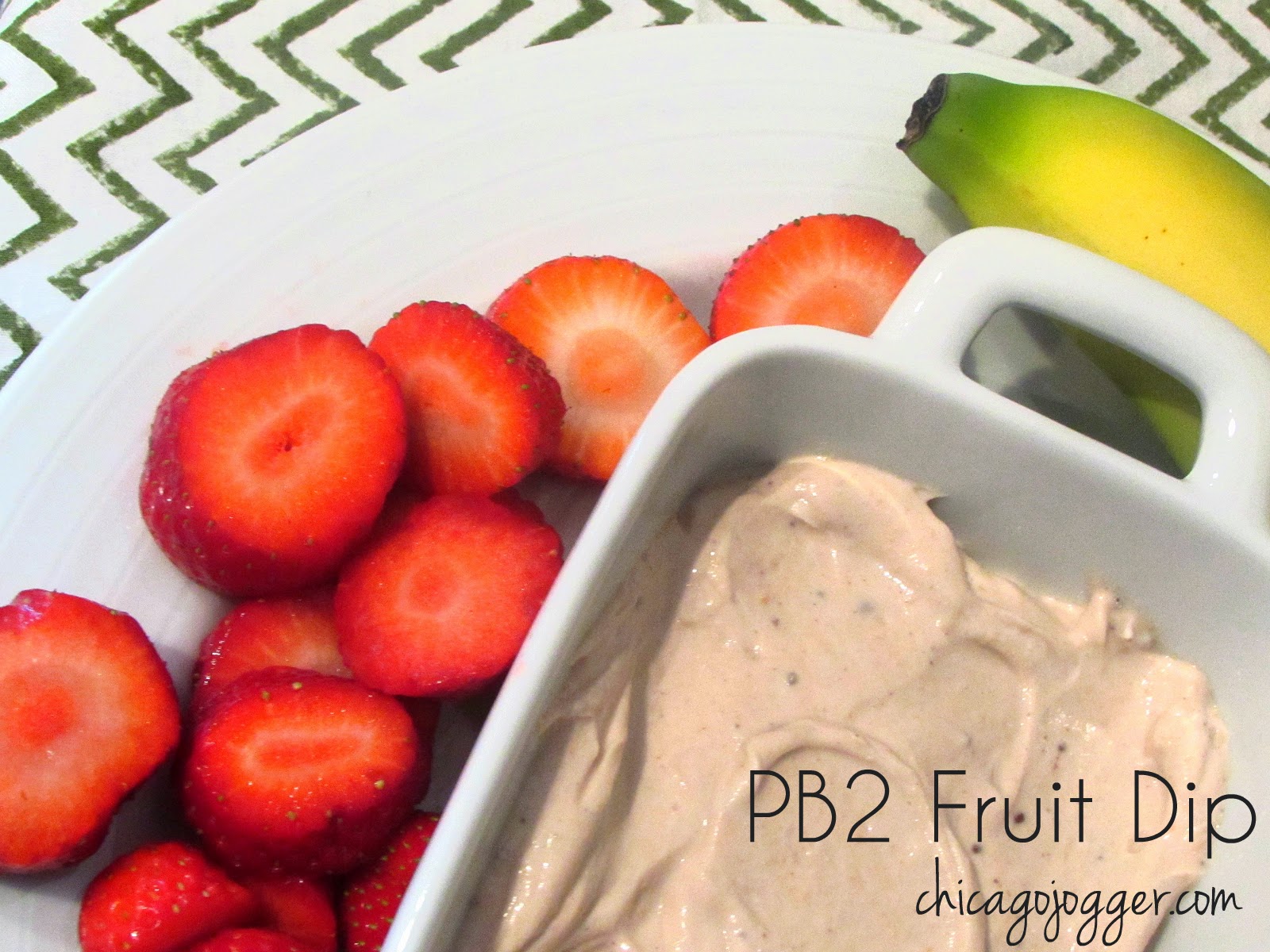 Chicago Jogger PB2 Fruit Dip.