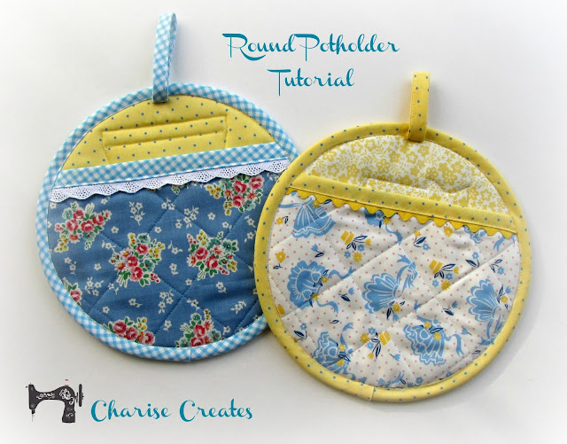 Charise Creates Christmas Sewing Round Potholder and a Tutorial!