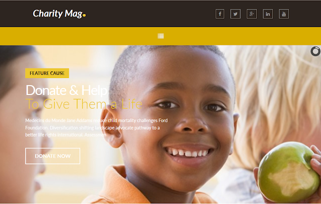 Charity Mag responsive blogger template Free