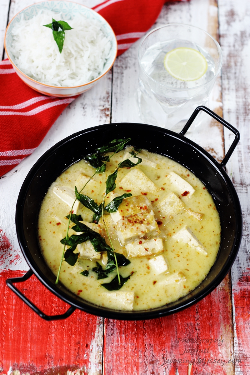 Jagruti's Cooking Odyssey Tofu, Mango and Coconut Curry vegan tofu 
