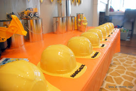 children's hard hats for a construction party