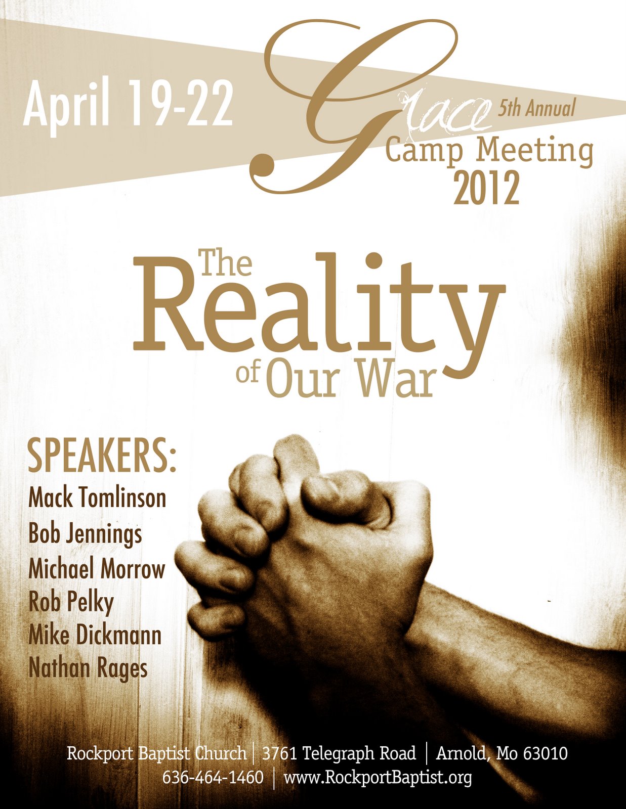 camp meeting rockport baptist church flyer for a meeting