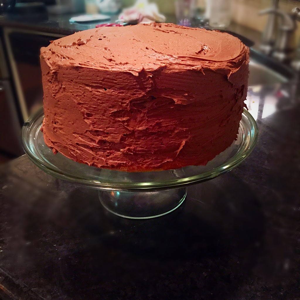 Chai Teas and Peonies Yellow Cake & Chocolate Buttercream Frosting