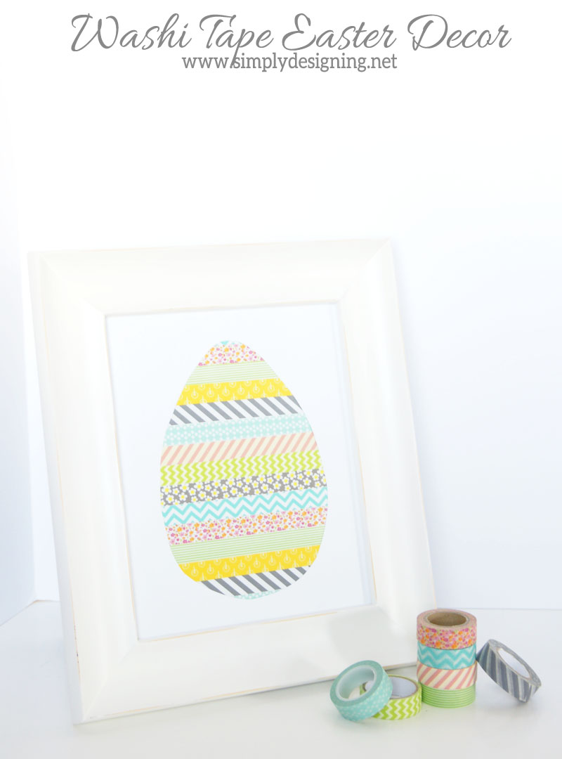 Washi Tape Easter Egg Decor | such a simple and fun Easter craft made with Washi tape | click the image to learn how to make it | #washitape #easter #eastercrafts #crafts