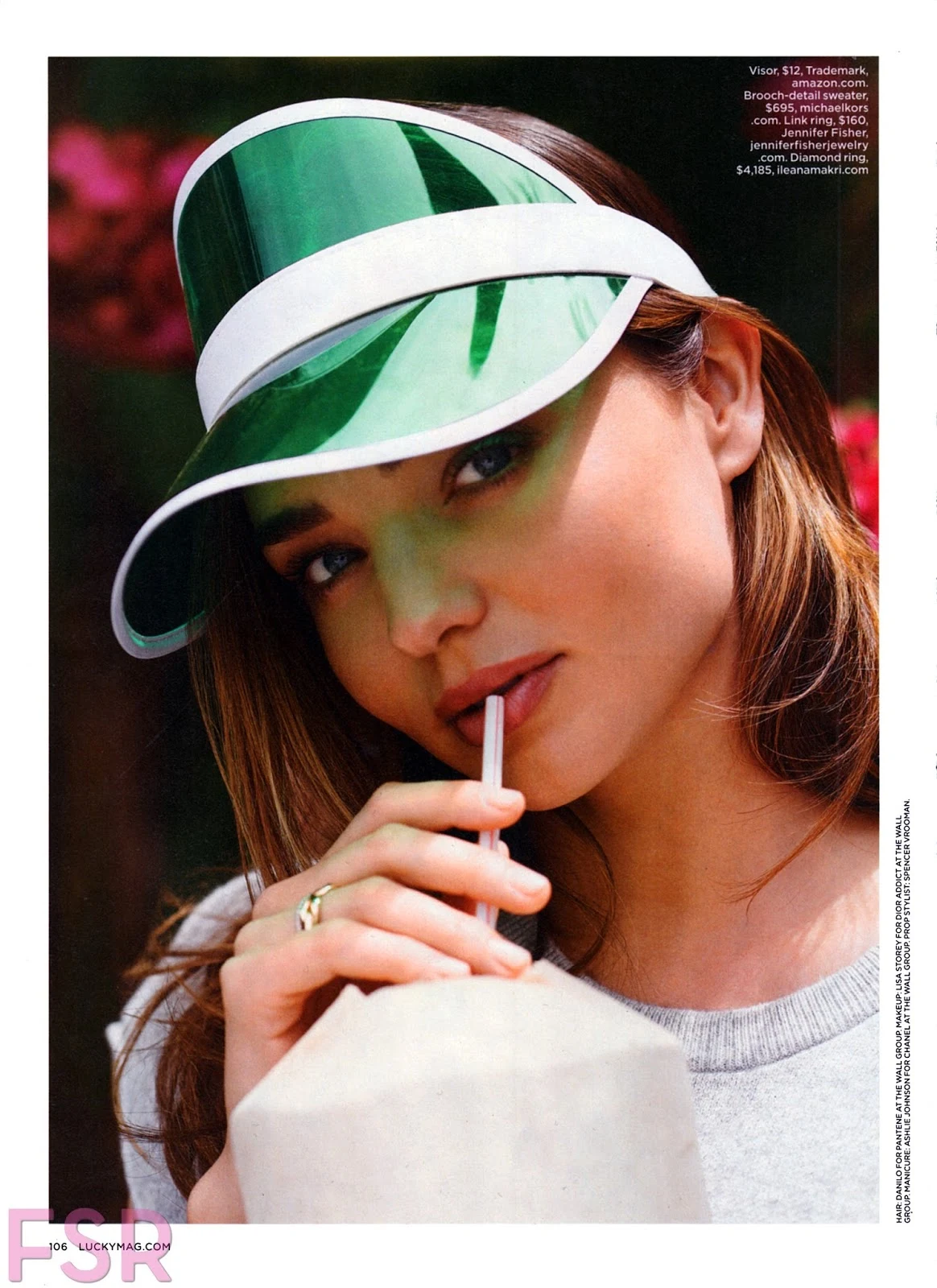 Miranda Kerr in a summery fashion shoot for Lucky Magazine June/July 2014