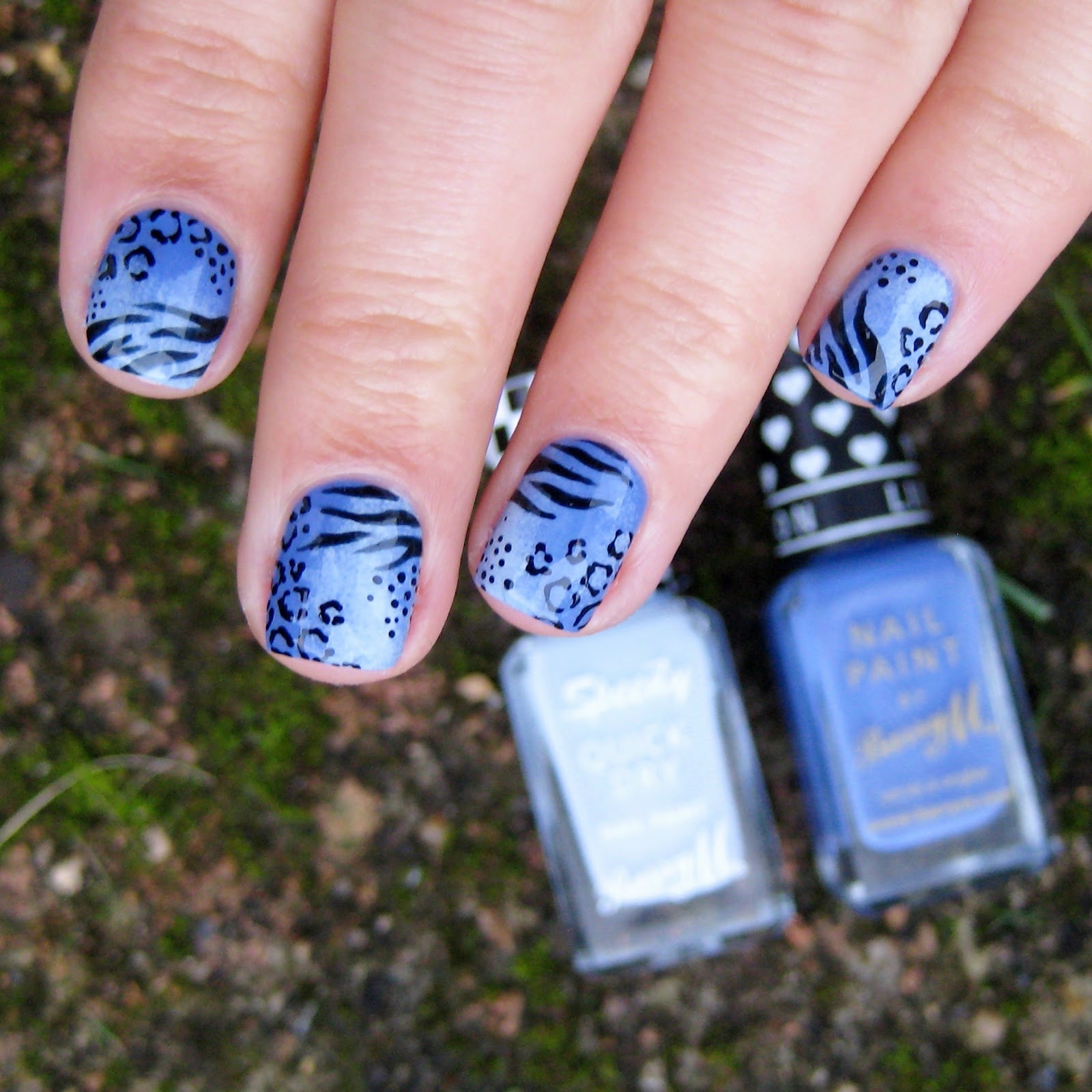Dahlia Nails Mixed Animal Print Mani