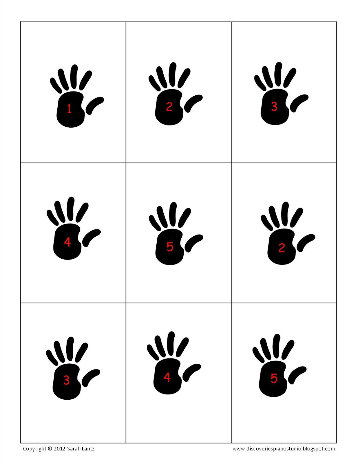 Discoveries Piano Studio: Finger Number Flashcards for the Beginning Student Discoveries Piano Studio: Finger Number Flashcards for the Beginning Student