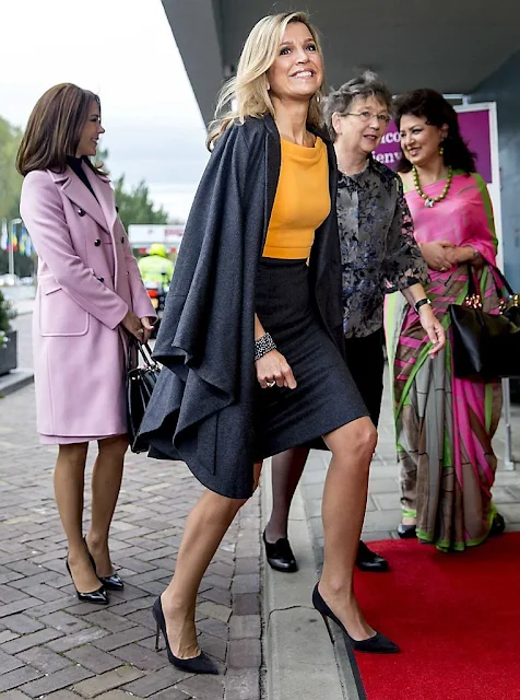 Queen Maxima of The Netherlands and Crown Princess Mary of Denmark attend the 3rd World Conference of Women's Shelters at the World Forum