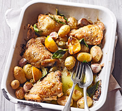 Chicken & new potato traybake