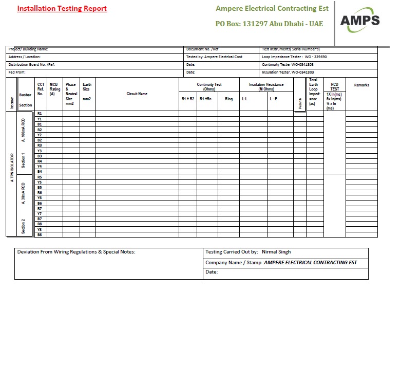 Megger Test Report Template free megger test report template ari hoenig songbook pdf