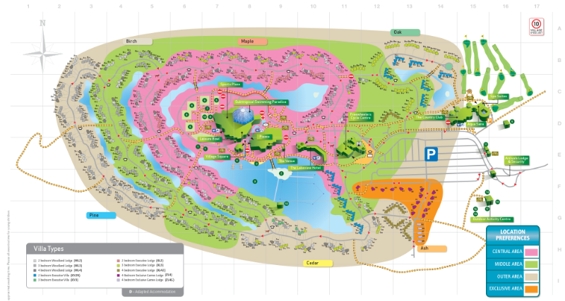 Elveden Forest Centre Parcs Map Centreparcs-Elveden Forest: Day 1