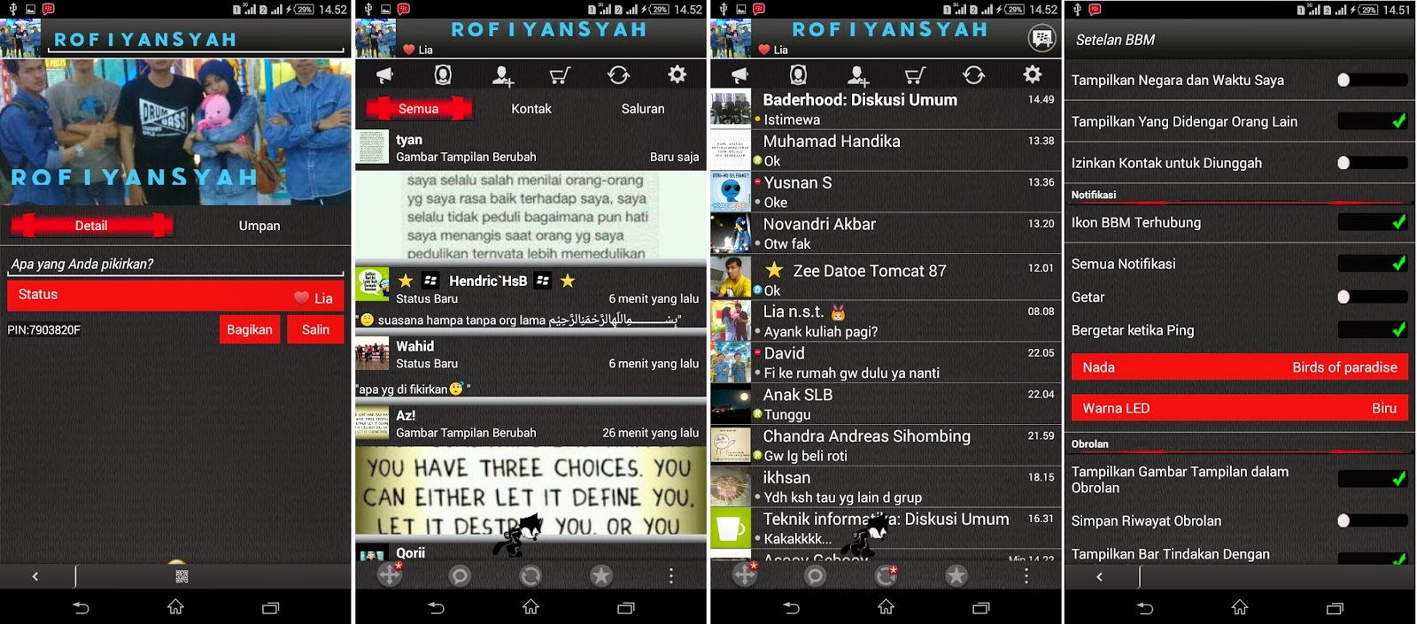 BBM Mod Dark Theme BBM Mod Dark Theme