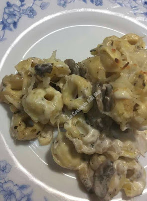 Tortellini Con Nata Y Champiñones 
