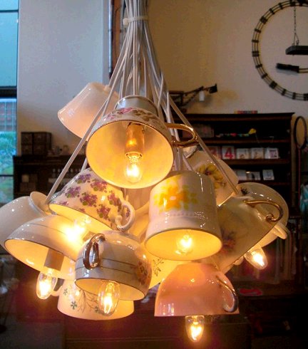 Dishfunctional Designs My Cup Of Tea Teacup Crafts Home Decor Teacup Chandelier By Madeleine See More At Madeleineboulesteix Co Uk